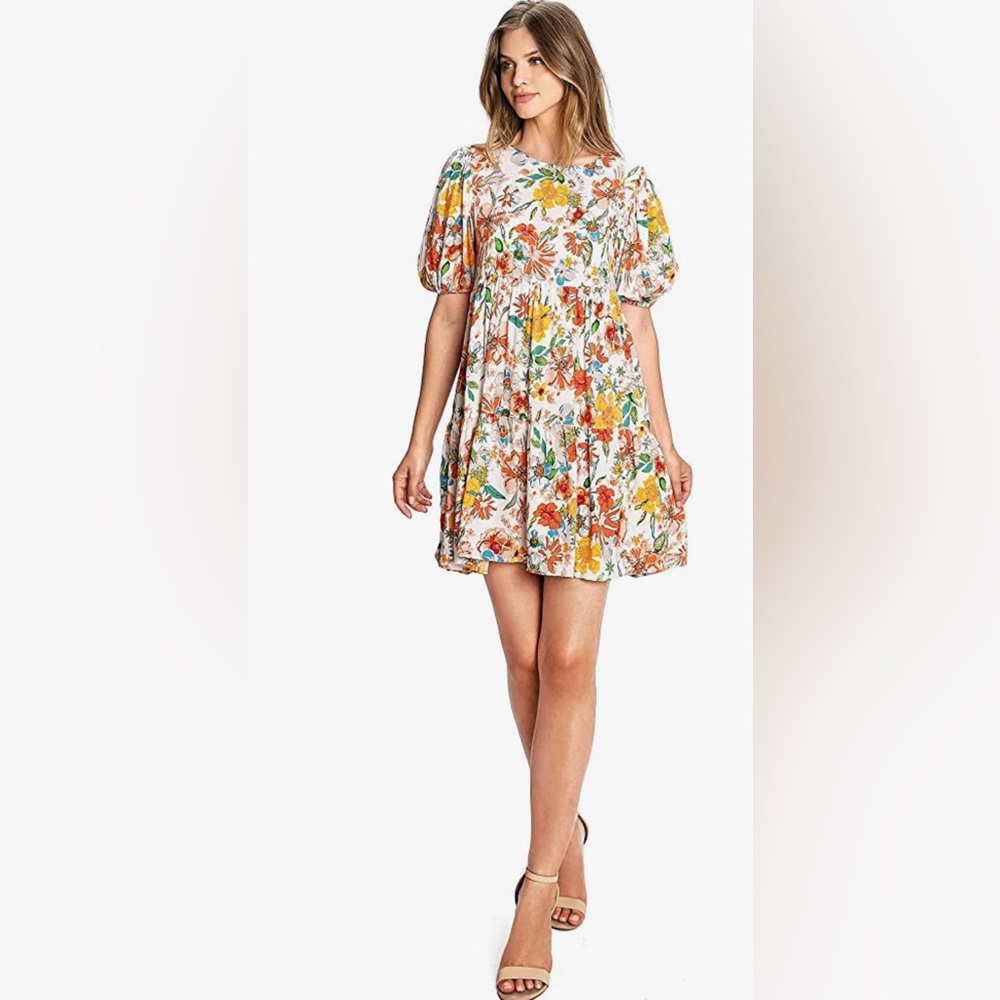NEW “Flying Tomato” Women's Babydoll Bohemian Prints Mini Dress